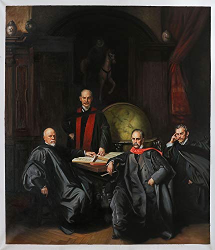 Професор Уелч, Халстед, Ослър и Кели (Четирите р) - Възпроизвеждане на картини с маслени бои на Джон Сингера Сарджента Голяма четворка,