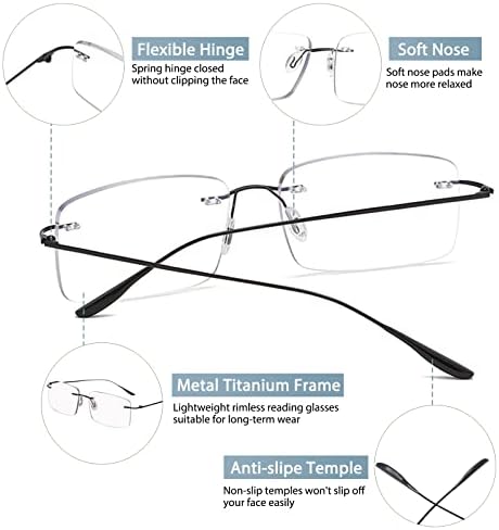 SUGLSS Фотохромичните Бифокални Очила За Четене За Мъже, Блокиране на Синя Светлина, Преходен, Бифокални Очила Без Рамки, Женски