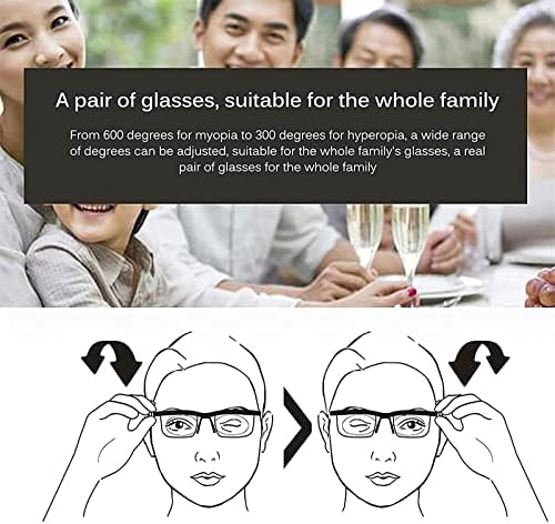Очила за очите с Регулируем Фокус на обектива ZZHFC, Очила за четене с Дистанционно Видениемfocus за възрастните Хора, за четене с дистанционно Виждане, обектив Черен