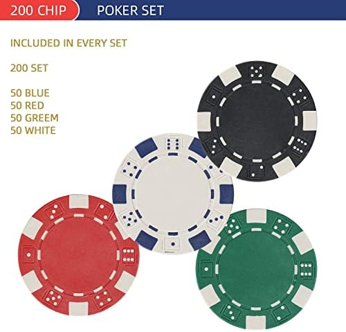 Комплект покер чипове LUOBAO за Texas Holdem покер, Блекджек турнири в Алуминиев корпус, 2 Тестета от карти на Дилъра, бутони Малкия