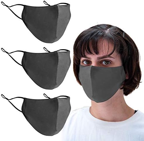 Множество маска за лице за жени - Удобен бамбуков материал от вискоза за нежна кожа - Опаковка от 3 маски за лице - Бамбукова маска