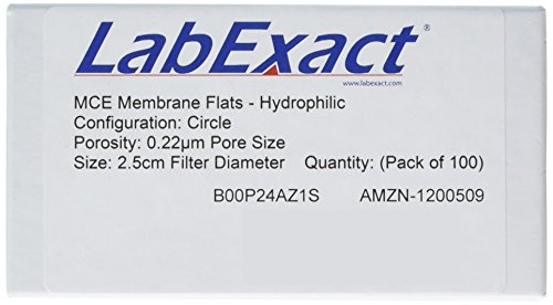 Плоска мембрана LabExact 1200509 MCE, Хидрофилни, 0,22 микрона, 25 мм (опаковка по 100 броя)