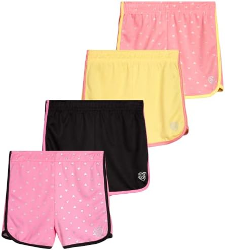 Активни шорти Body Glove за момичета - 4 опаковки етажа спортни шорти Dolphin за спортна зала (7-12)