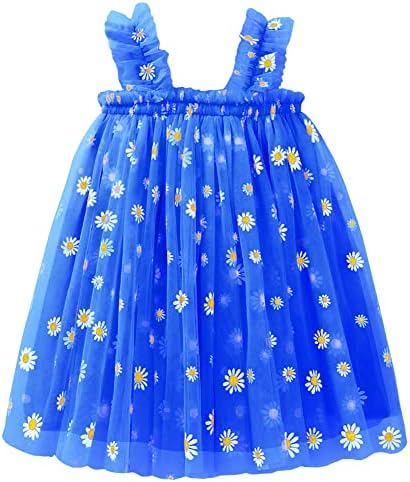 BGFKS/рокля-пакетче с маргаритками за малки момичета, празнична рокля на принцеса с Мека превръзка на главата във формата на цвете Маргаритки.