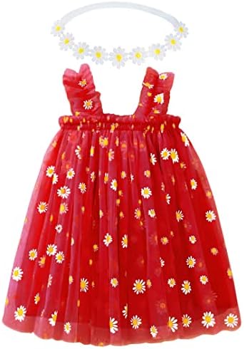 BGFKS/рокля-пакетче с маргаритками за малки момичета, празнична рокля на принцеса с Мека превръзка на главата във формата на цвете