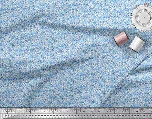 Плат от futon джърси Soimoi, плат с флорални акварельным принтом, ширина 58 см