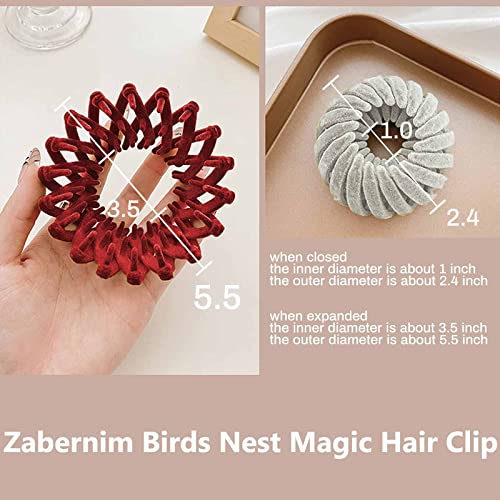 Магическа Шнола за Коса Zabernim Birds Nest, Шнола за Коса Zabernim, Аксесоари за коса под формата на светлина за Жените (смесени