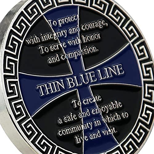 Монета за Повикване на полицията Фуньяна Тънка Синя Линия Монета Клетви полицейски Служител