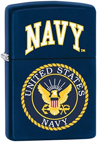 Запалка Zippo: Логото на Военноморските сили на САЩ - Тъмно син Матиран 76926