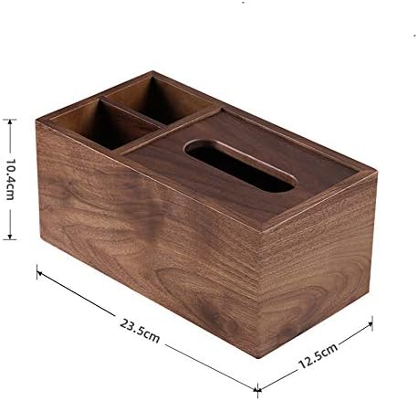 Кутия за Салфетки от орехово дърво DOUYA Многофункционална Кутия За съхранение с Дистанционно Управление, Творчески Кутия За Журнального