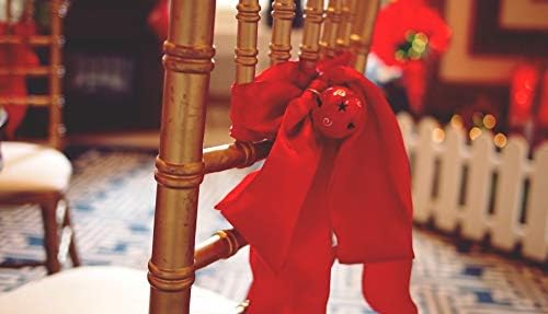 Жичен Традиционната Червено с Позлатени ръбове Кадифе Коледна лента 2 1/2 #40-50 ярда