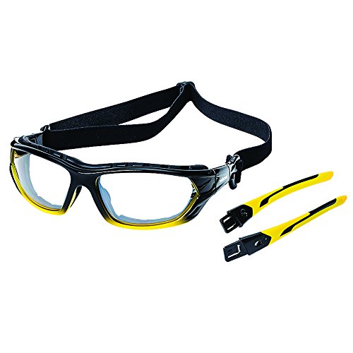 Защитни очила Sellstrom с печата от поликарбонат, Предпазни очила с твърдо покритие Против замъгляване, Тъмни Очила, Балистични рейтинг на Въоръжените Сили на САЩ, Жълт