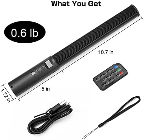Led пръчка за видео leshiou RGB, Преносима Многоцветен led пръчка за снимане с дистанционно управление, Пълноцветен led лампа с