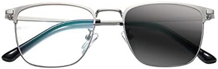 Бифокални Мъжки Правоъгълни Очила В Метални Рамки С Фотохромной Защита От Uv Sun Reader