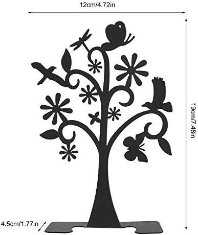 WINOMO Творчески Бижутериен Дисплей Поставка за Дърво с Цветна Пеперуда, Антикварное Метално Колие във формата На Дърво, Органайзер