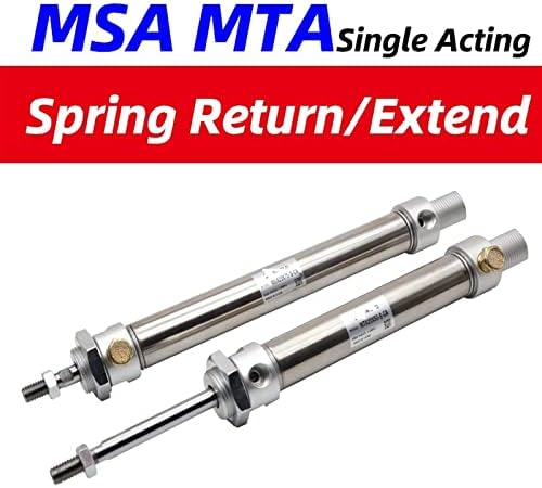 NESHO MSA16X25SCA MTA20X50 Кръгъл цилиндър с пружина единно действие MSA25X75SCA Возвратная пружина MTA32X50SCA MSA40X25 Пружинен въвеждане на 1 бр. (Цвят: SCA с ход 15 мм, размер: MSA40)