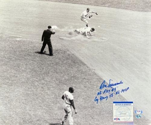 Дон Ньюкомб - Бруклин/Лос Анджелис Доджърс С подпис 16x20 Снимка W. Надписи PSA 1606 - Снимки на MLB С автограф