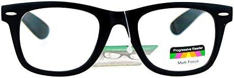 Многофокусные прогресивни Очила за четене 3 Мощност от 1 Ридере в квадратни рогова рамка