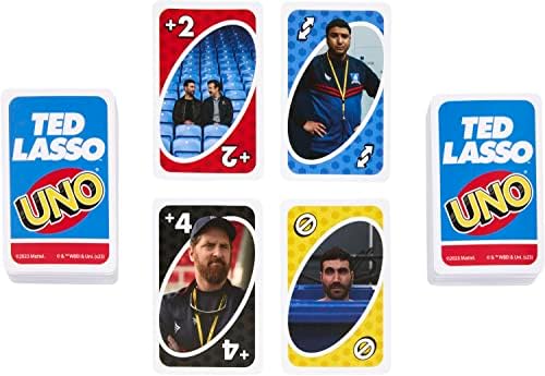 Игра на карти UNO Ted Lasso за тийнейджъри и възрастни, вдъхновена от популярната серия от игри за нощни игри, за пътуване и къмпинг