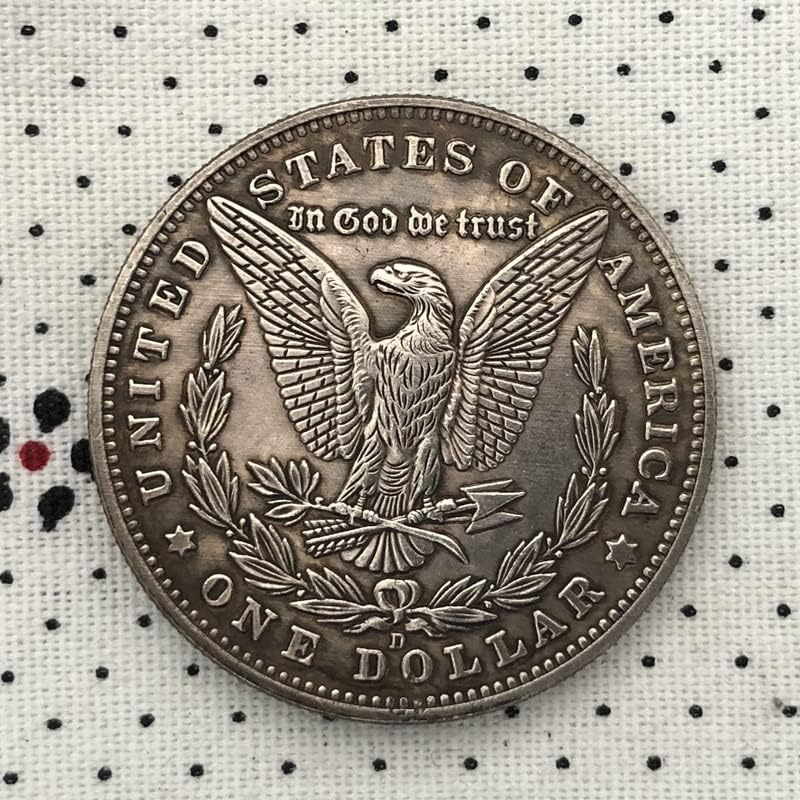 QINGFENG 38 ММ Старинна Сребърна Доларова Монета на САЩ Морган Скитник Монета 1921D Занаят #124