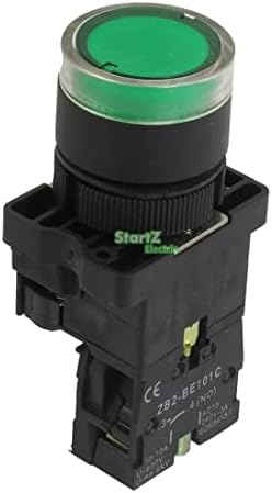 5шт 22 мм БЕЗ Зелена Подсветка Незабавен Бутон Превключвател ac 220 В ZB2-EW3361