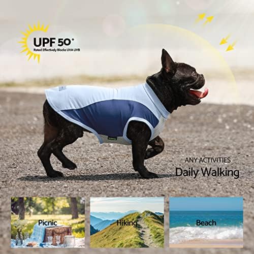 Fitwarm 2 Опаковки, Риза за кучета с uv защита UPF 50 +, Бързосъхнеща Летни Дрехи за малки Кучета за Момчета и Момичета, Лек Дишащ