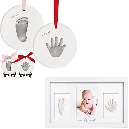 Комплект за подарък с орнаменти във формата за печат на детската ръка и комплект за подарък под формата на вдлъбнатина детска ръце