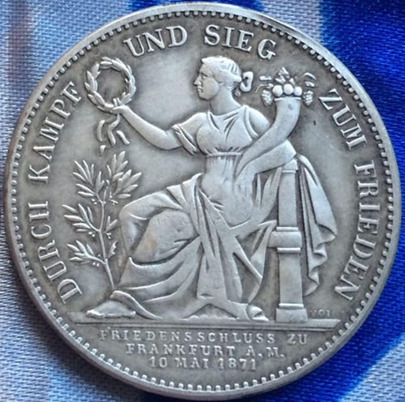 1871 Немски Медни Монети Със Сребърно Покритие Антични Монети Събиране На Монети Занаяти Могат Да Взривят