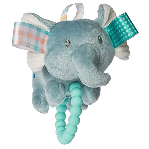 Мека детска Дрънкалка Taggies с Пръстен-Прорезывателем и Сензорни бирками, 6 Инча, мечтае Elephant