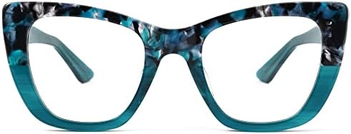 Блокиране на Очила VOOGLAM Cat Eye Blue Light, Модерен Многоцветен Рамки за Очила за Жени Срещу умората на очите и Ултравиолетовите