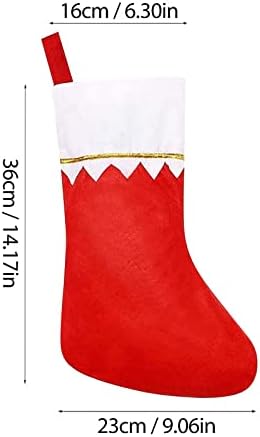 Чорапи за Тепане от камината, COOH, Чорапи за коледа 15-инчов подаръци, Висящи Сувенири Направи си сам Коледни Вечерни Червени Орнаменти, Начало Декор, Декоративна въж?