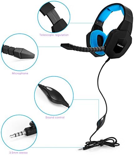 Стерео слушалки за игри на PS4 Xbox one 3.5 мм за Playstation 4 Xbox 1 PC iPhone, Ipad, Смартфон, Таблет и Mac Подвижен микрофон