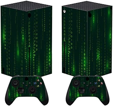 PlayVital Разхвърлян Код Потребителски Винил Скинове за Xbox Series X, Амбалажна Стикер, Стикер за конзола контролер Xbox Series X