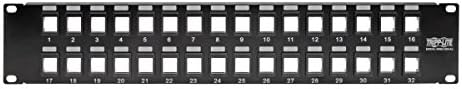 Пач-панел Трип Lite с 32 порта Keystone Blank RJ45, USB, HDMI, Cat5e / Cat6 За монтаж на багажник Неекранирани 2URM TAA (N062-032-KJ)