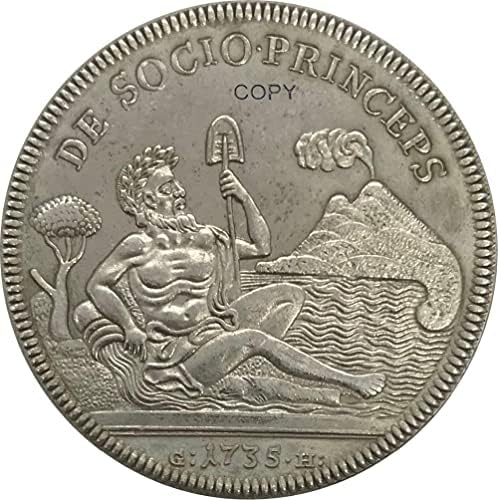 1735 Италиански Колекционерска стойност от сребро 120 Гран Карло I, Покрити с Мельхиором