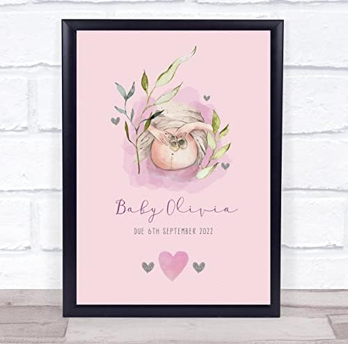 Печат на Подарък за спомен от Бременността Бебето Розов цвят, С период на раждането