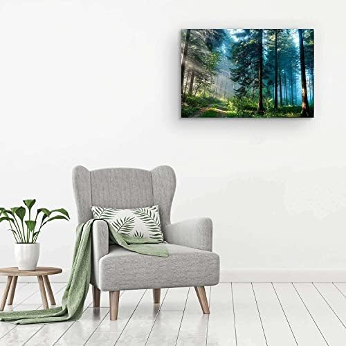 Startonight Стенно Изкуство Платно на Пътя в гората, Природен Пейзаж за Спалня Модел в кадъра 24x36 Инча