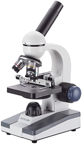 Част Монокулярный микроскоп AmScope M150C-MS с окулярами WF10x и WF25x и набор от предметни стъкла PS25 за базовото обучение по