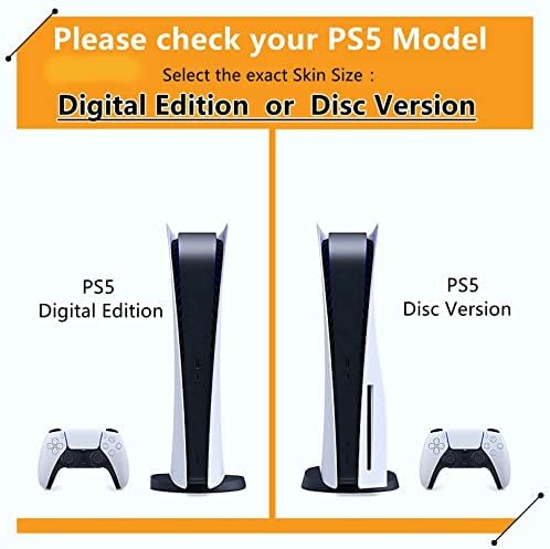 MOTOT FXCON за PS5 Skin Disc Edition & Digital Edition на Конзолата и контролера винил джоба, защитен от надраскване, съвместим с 66210, без мехурчета (Размер: Цифрова издание)
