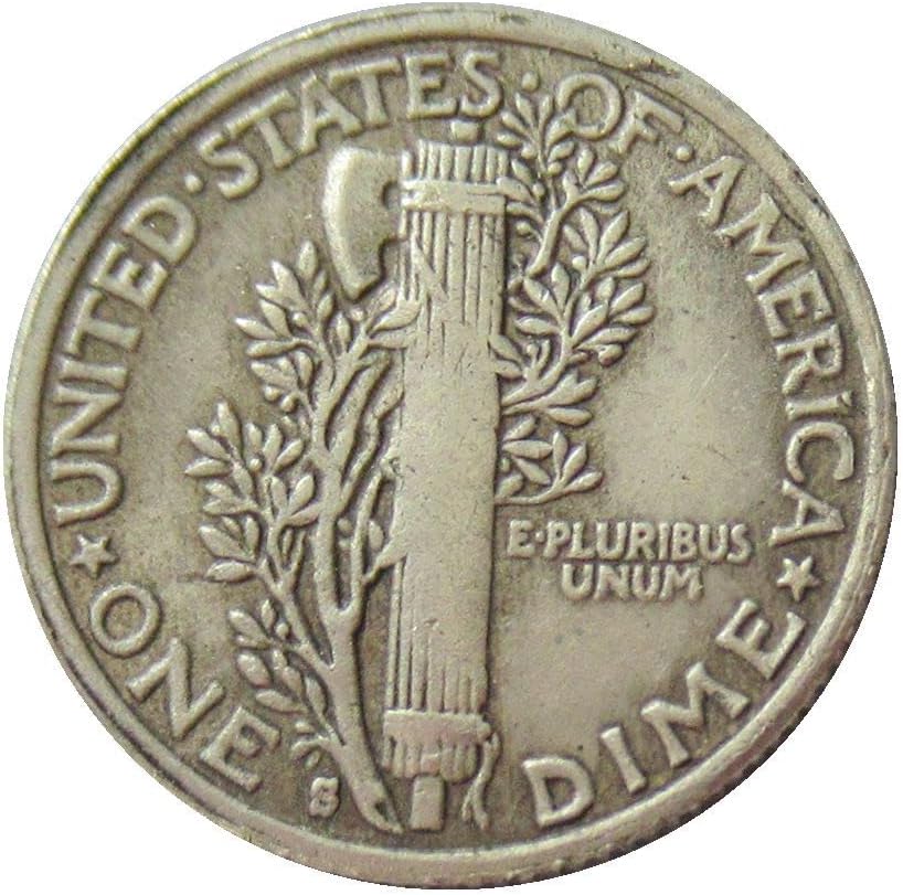 10 Цента 1942 Г., сребърно покритие Точно Копие на Възпоменателни монети