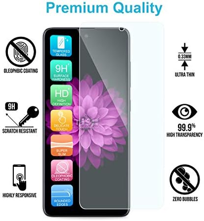 Сомони [3 опаковки] Съвместимост с Samsung Galaxy A71 5G, A71 5G UW, A71 4G, S10 Lite, A91, M80s [Покритие на екрана] [Закалено стъкло] Калъф за екрана, без мехурчета (прозрачен)