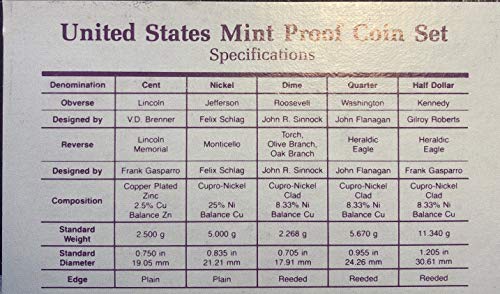 Примерен набор от 1989 г., от САЩ Красива Камея се предлага в оригинална хубав от монетния двор на САЩ Proof