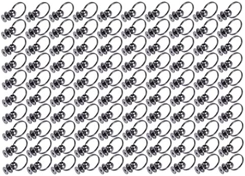 Кожени Бутикови Нитове, Широко Използвани от 100 Комплекта Трайни Нитове с кръгла Глава, за корпус Сребристо-черен Цвят