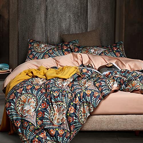 Lotarrotta Комплект одеяла кралски размери с Цветен Принтом, Комплекти, одеяла в стил Бохо, Лека на Всички сезони за легло кралски