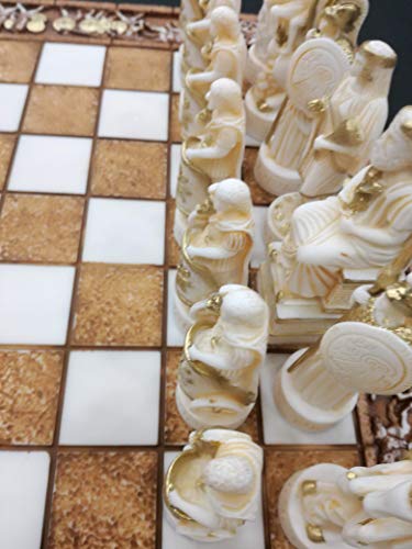 Шахматната Дъска Комплект от Алабастър Тематична Шахматната Дъска на Древна Гърция 45