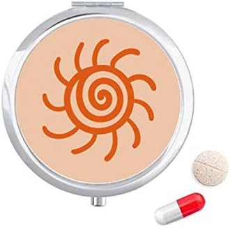 Слънцето Съншайн Ръчно Рисувани Оранжево Калъф За Хапчета В Джоба Кутия За Съхранение На Лекарства Контейнер Опаковка