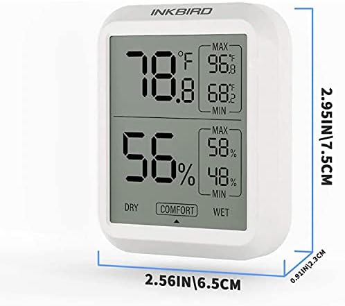Цифров Регулатор за температура Inkbird ITC-308 и Дигитален термометър i-тата-20 с комплект монитори температура и влажност на въздуха