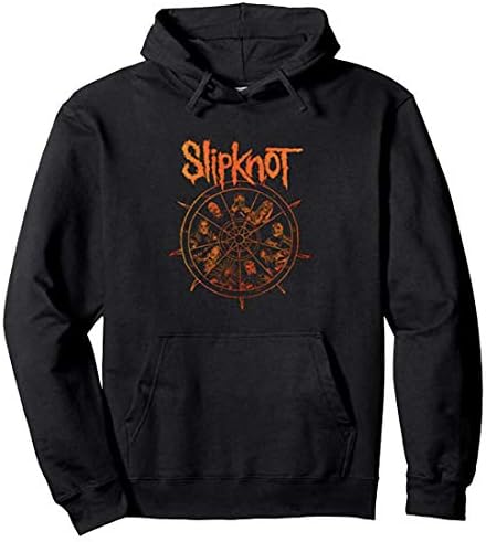 Slipknot Официалната Hoody The Wheel Унисекс с Графичен дизайн — Черна hoody
