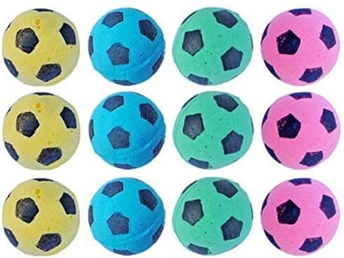 Любимите домашни ЛЮБИМЦИ Полистирен Футболни топки, Играчки за Котки - Опаковка от 12