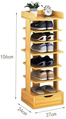 Стойка за обувки WSZJJ, Стойка за обувки от естествен Бамбук 7Tiers за кабинет; Трайни Органайзер за обувки /Пространство (Цвят:
